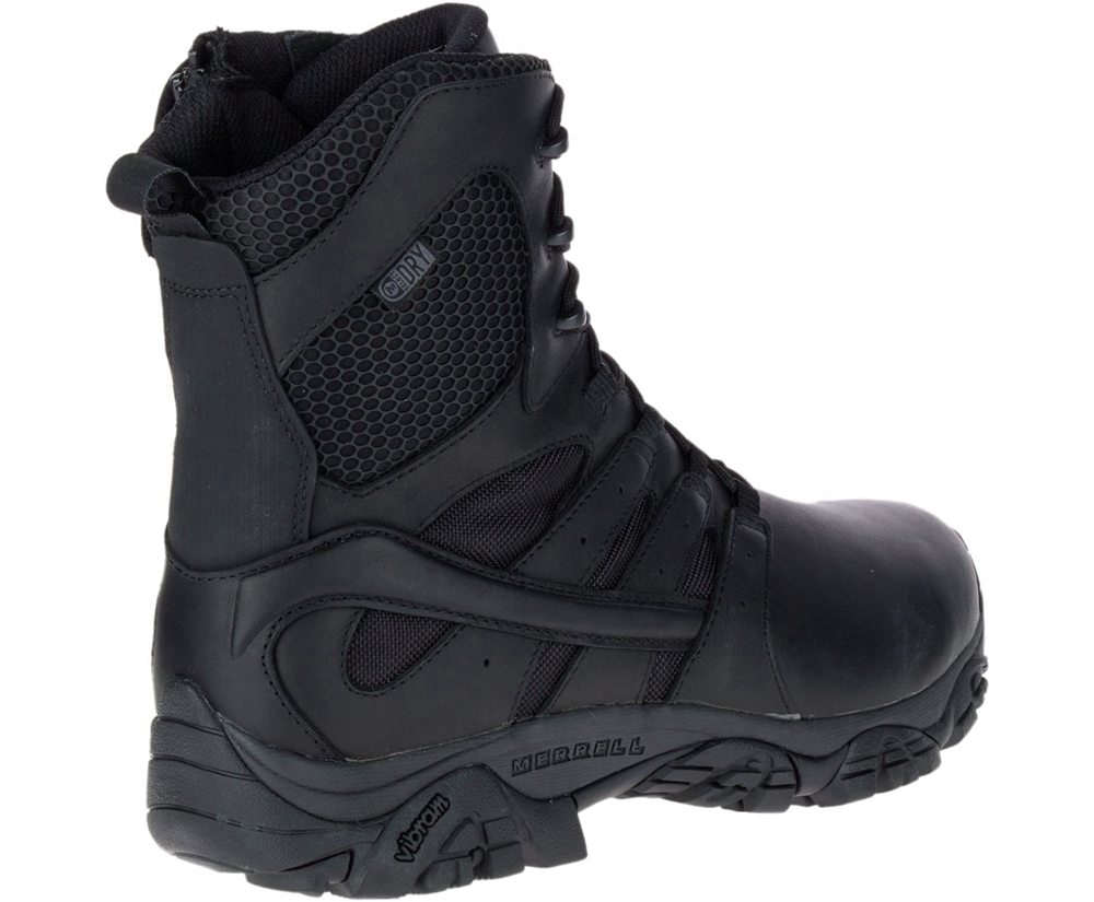 Merrell Boots Black - Moab 2 8\" Tactical Response Waterproof - Womens 12JOGEDNX